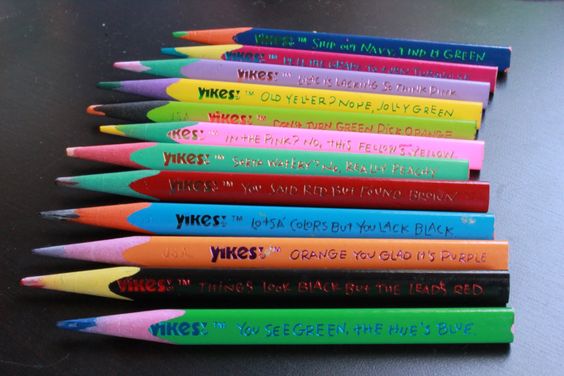 Selection of colourful Yikes pencils