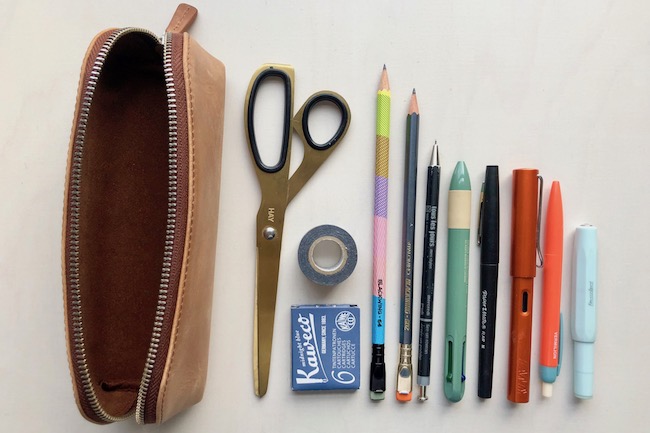 Galen Leather XLarge Pencil Case
